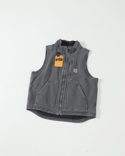 V33 Canvas Workwear Warm Vest, Sheepskin Fleece, Simple Loose-fitting Jacket