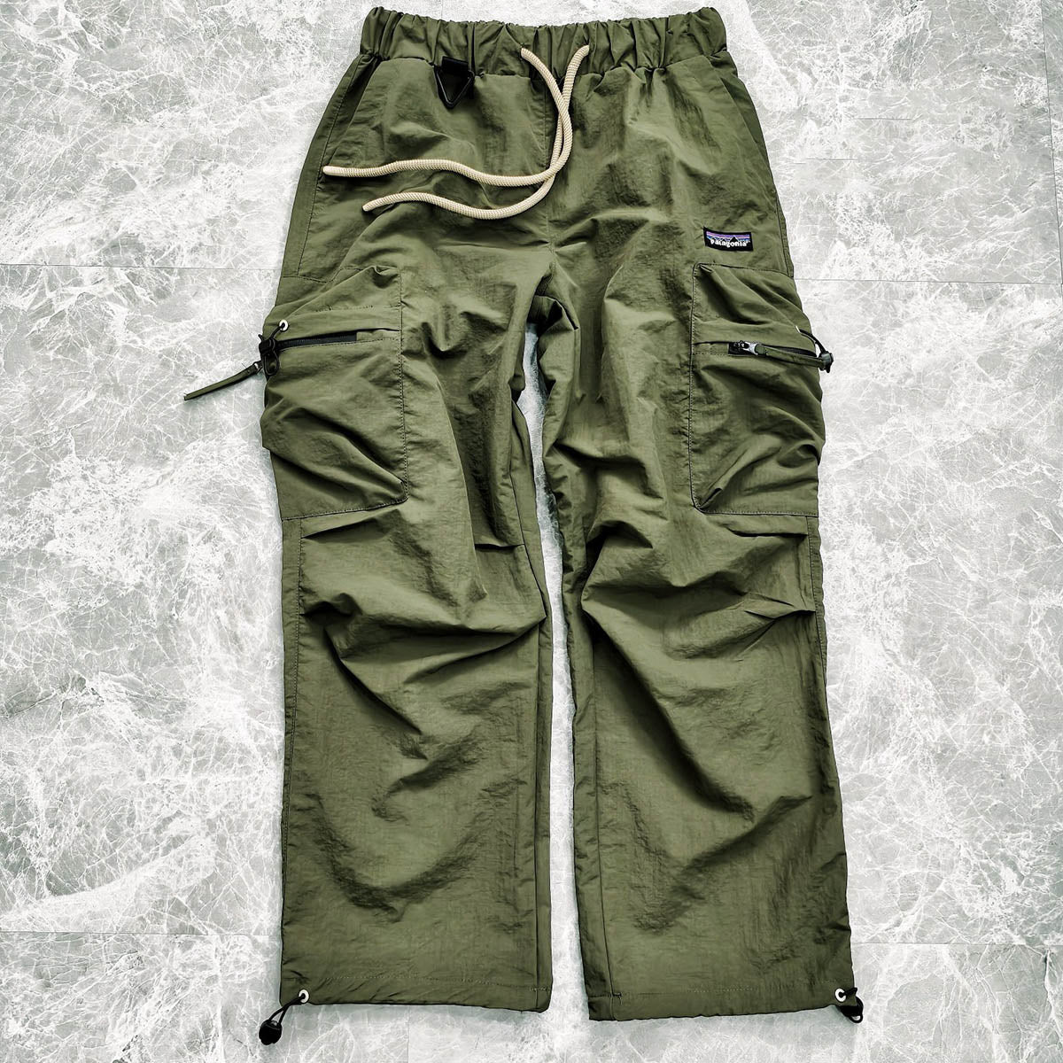 outdoor outdoor assault pants waterproof breathable wear-resistant drawstring pleated paratrooper pants woven plaid fabric
