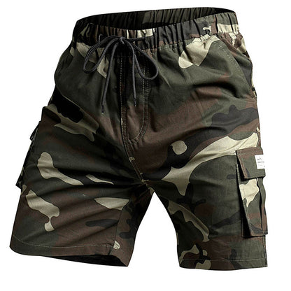 Camuflaje de algodón de carga de carga para hombres pantalones cortos de talla grande