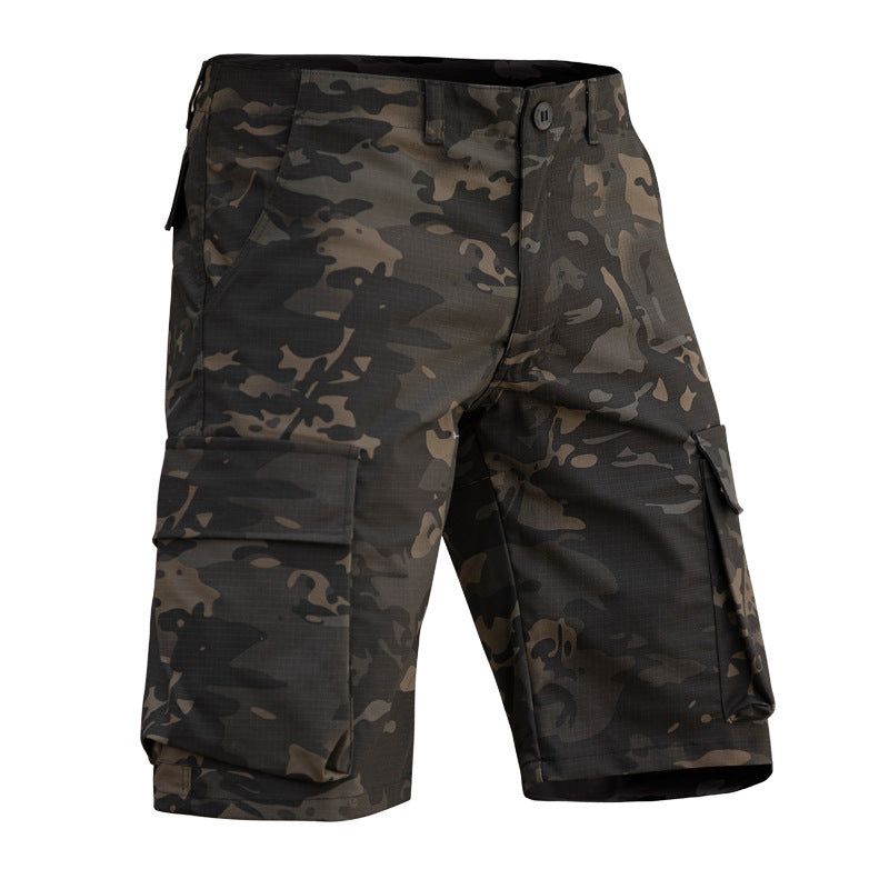 Outdoor Elastic Loose Multi Pocket Men Cargo Shorts