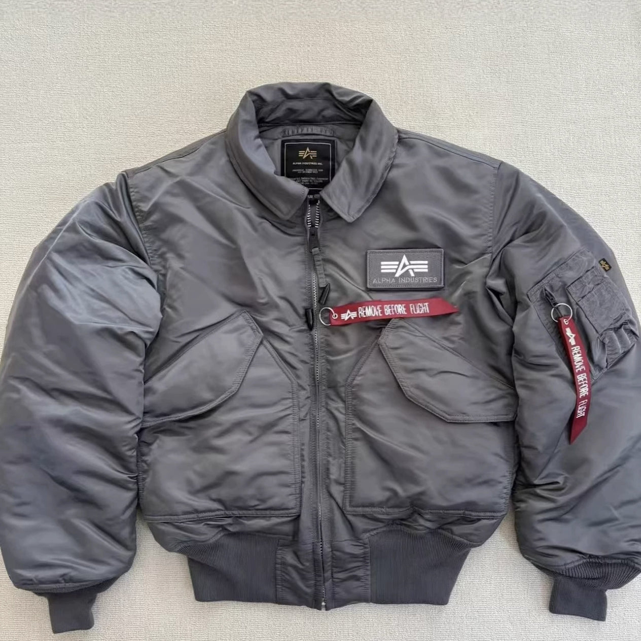 Alpha Industries CWU 45P Jacket, Military-Style Flight Jacket, Casual Jacket for Men