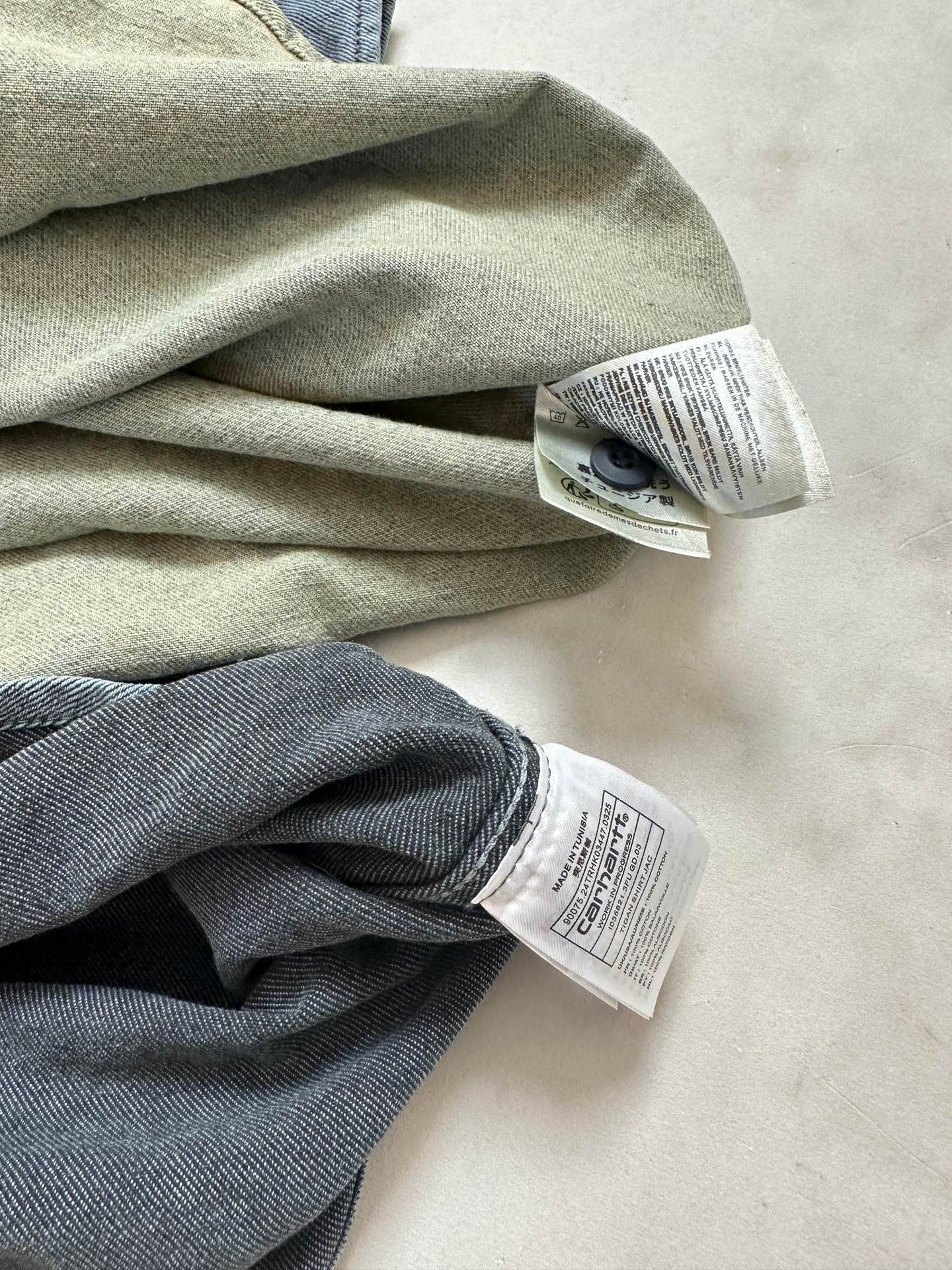 Carhartt Wip 25s Vintage Washed Distressed Michigan Double Pocket Long-sleeved Shirt/jacket