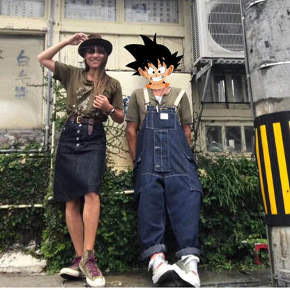 Blue Denim Overalls for Men Workwear Plus Size