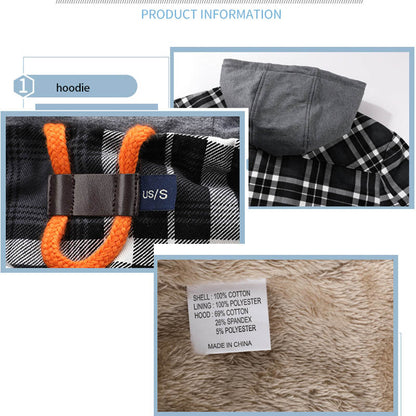 Camisa a cuadros de chaqueta para hombres con capucha con capucha a cuadros al aire libre jiake