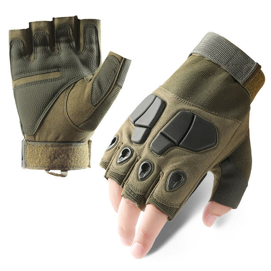 Soft Shell Protection Wear-resistant Anti Slip Half Finger Tactical Gloves