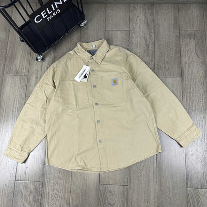 American Retro Work Shirt, Men's Long-sleeved Loose-fitting Cotton Shirt, Carhartt Work Cargo Shirt