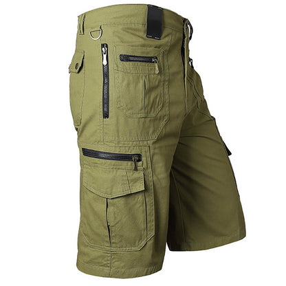 Plus-Größe Herren-Frachtshorts, Mehrfach-T-Multi-Zipper-Tarnshorts