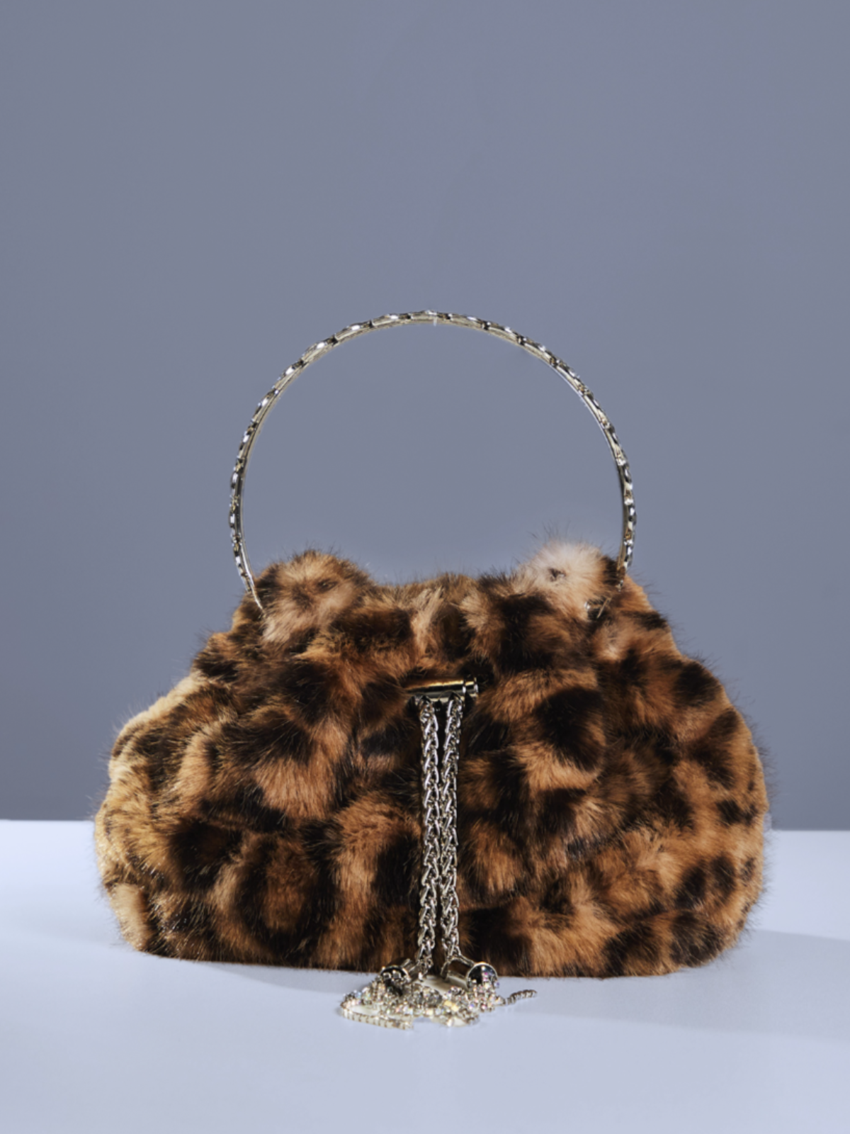 Adaja Leopard Faux Fur Bag