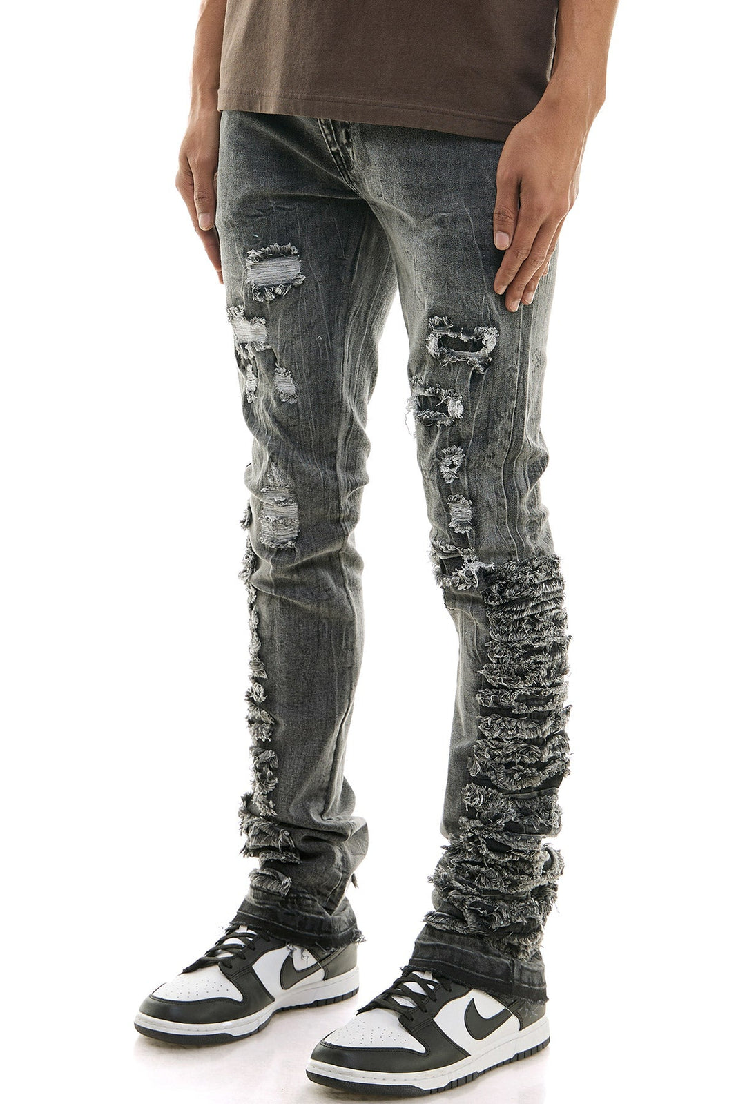 Collections of Mens Stacked Jeans Flare Look, Free Shipping – TANGEEL