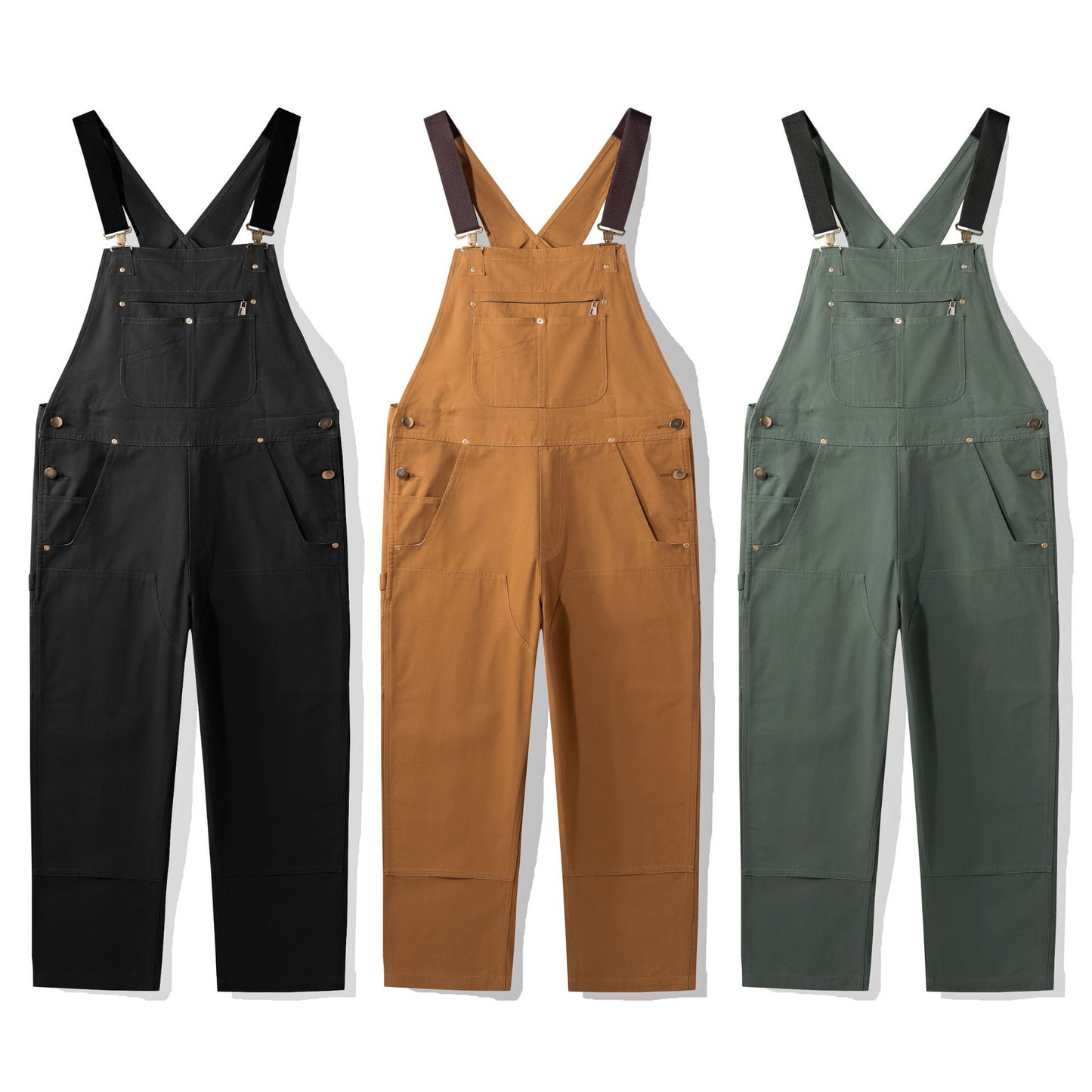 Carhartt Heavyweight Canvas Bib Overalls for Men Loose Fit Workwear Dungarees