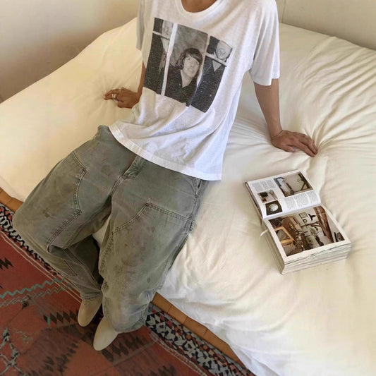 Carhartt B136 Heavyweight Washed Distressed Double Knee Canvas Work Pants Unisex Vintage Carpenter Trousers