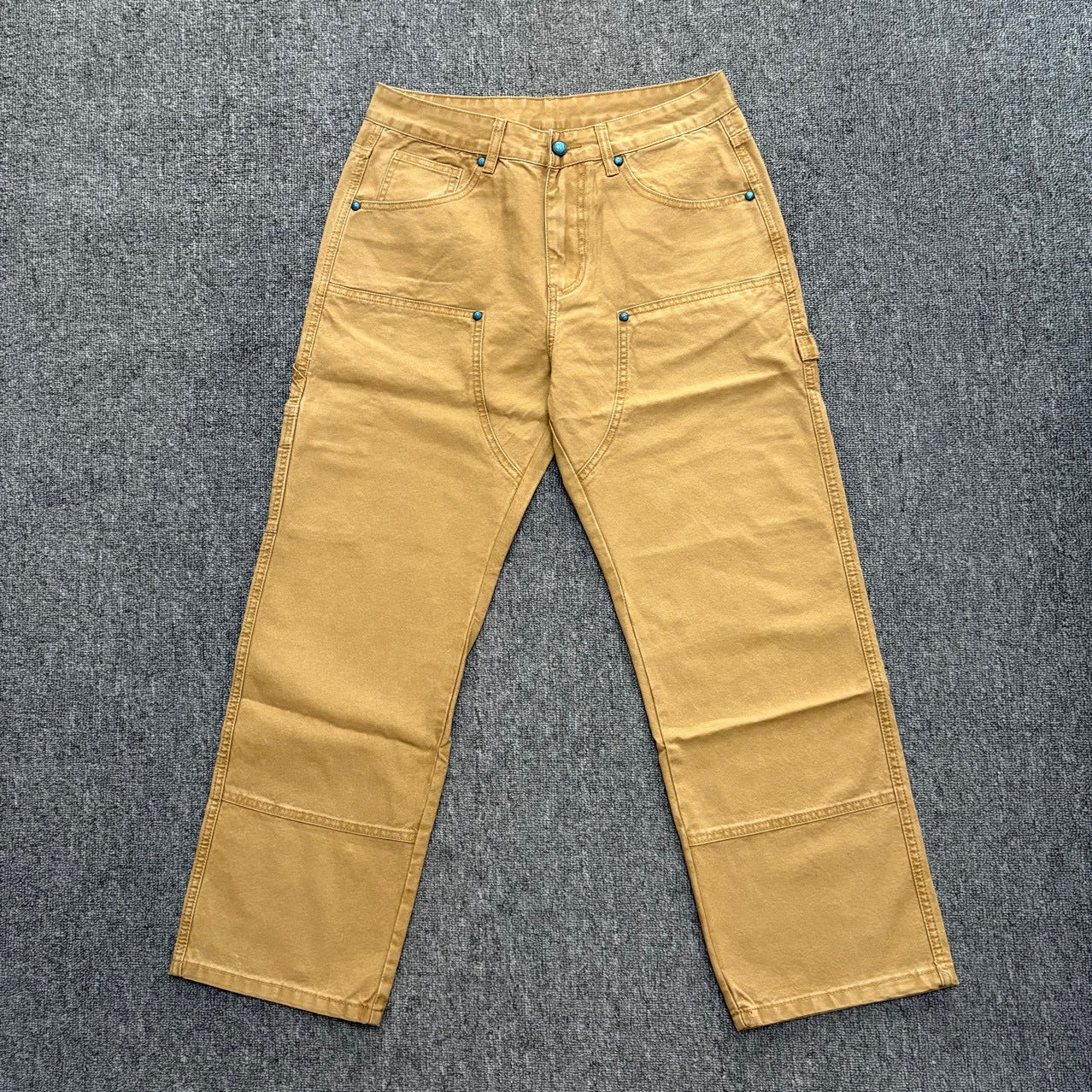 Carhartt B136 Vintage Washed Double Knee Logger Work Pants Straight Leg American Streetwear Retro Workwear