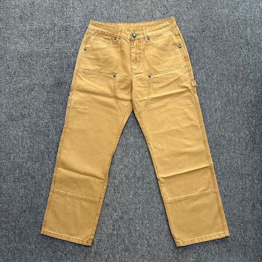 Carhartt B136 Vintage Washed Double Knee Logger Work Pants Straight Leg American Streetwear Retro Workwear