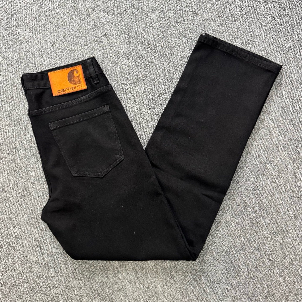 Trendy Carhartt Japanese Style Washed Straight Leg Jeans Spring Summer Casual White Denim Pants Simple and Fashionable