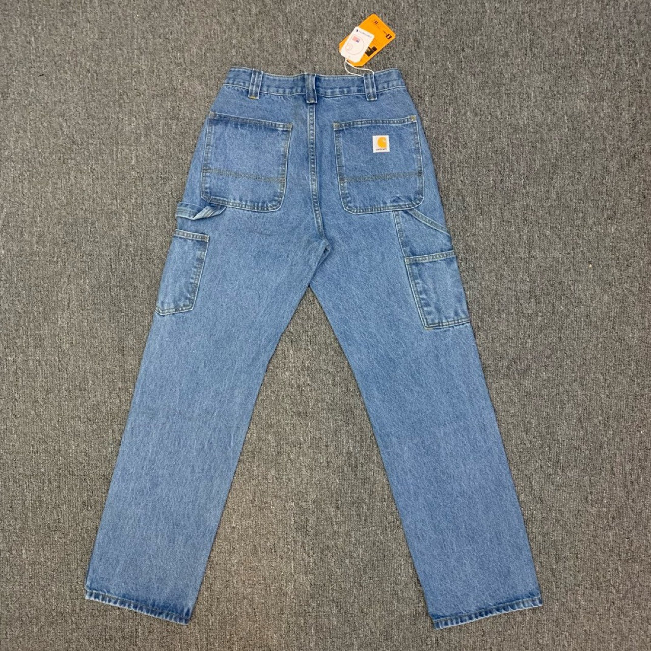 Vintage Carhartt Workwear Straight Fit Jeans Loose Washed Denim American Retro Unisex