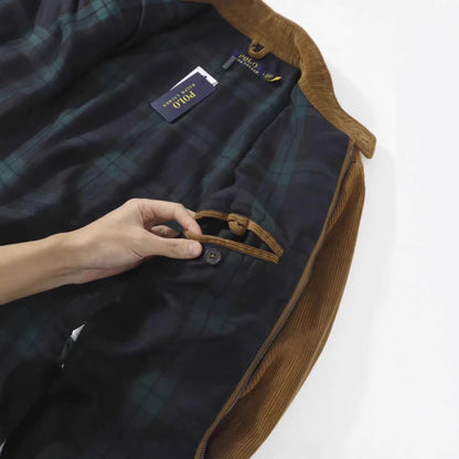 Ralph Lauren Classic Corduroy Jacket Unisex Stand Collar Vintage Style Celebrity Worn by Bai Baihe