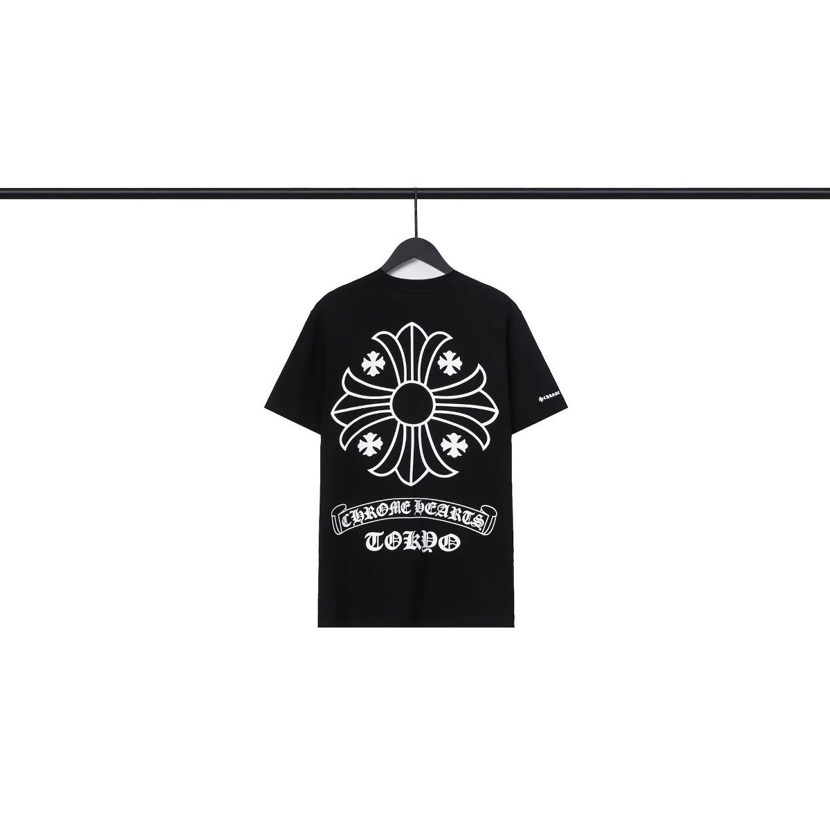Chrome Hearts Scroll Cross Graphic Tee Collection Loose Fit Round Neck Short Sleeve Cotton T Shirt