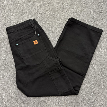 Carhartt B136 Vintage Washed Double Knee Logger Work Pants Straight Leg American Streetwear Retro Workwear