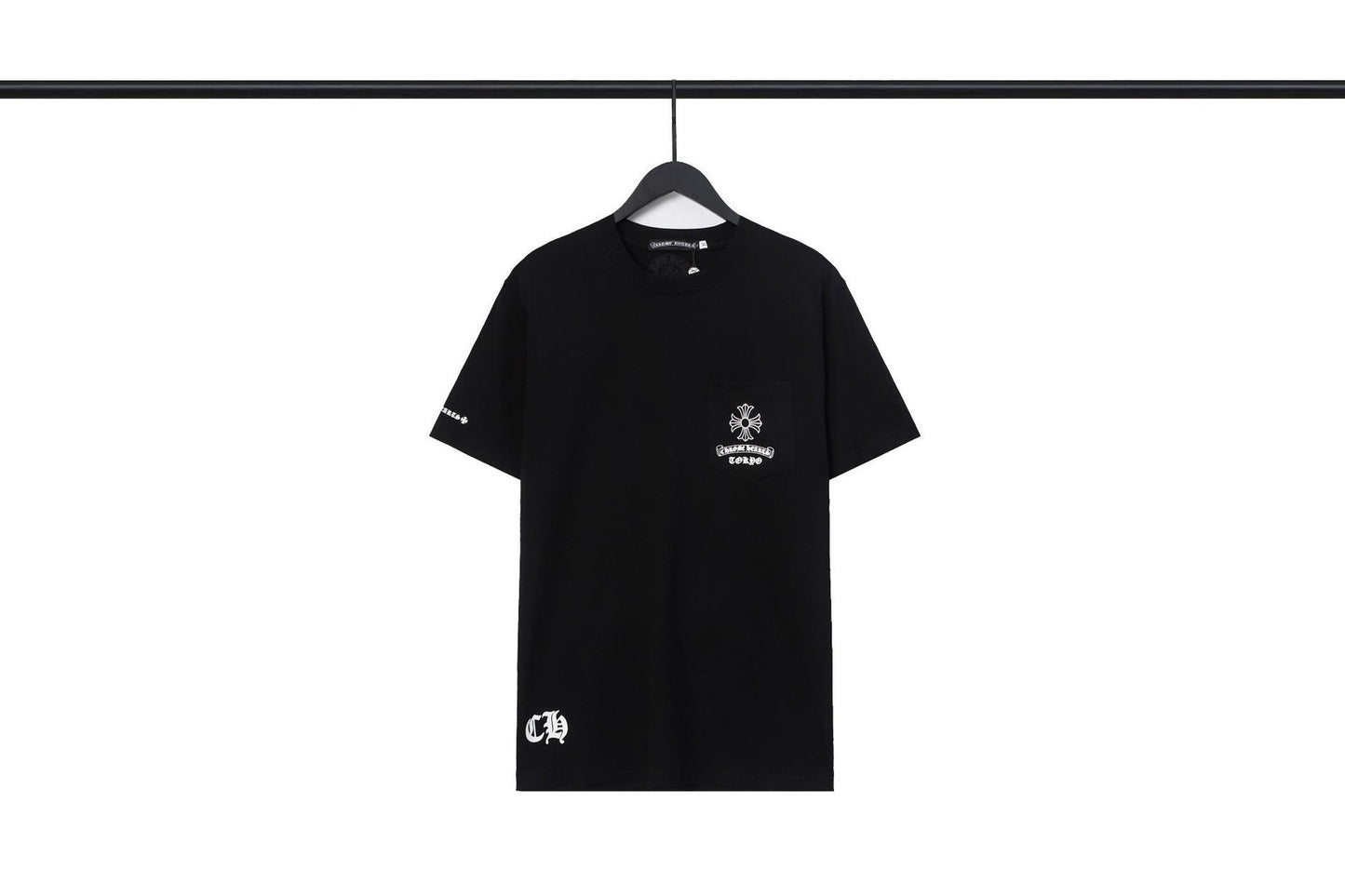 Chrome Hearts Scroll Cross Graphic Tee Collection Loose Fit Round Neck Short Sleeve Cotton T Shirt