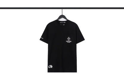 Chrome Hearts Scroll Cross Graphic Tee Collection Loose Fit Round Neck Short Sleeve Cotton T Shirt