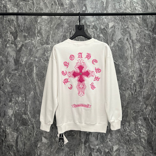 Chrome Heart Long Sleeve T Shirt Unisex Cotton Streetwear Loose Fit