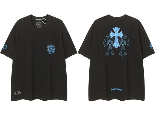 Chrome Hearts Cross Color Patch Print Short Sleeve T Shirt