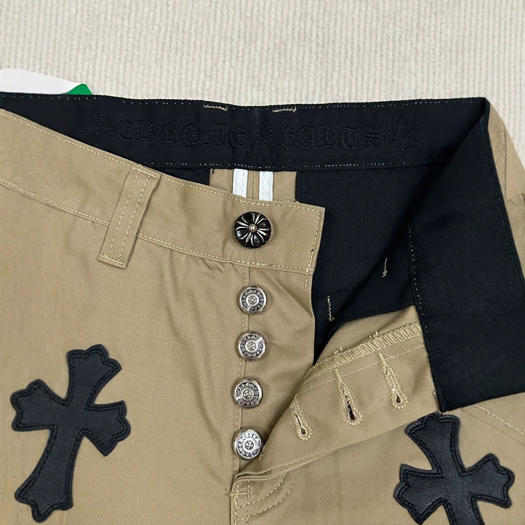 Edition Black White Zebra Stripe Cross Embroidery Straight Leg Vintage Washed Casual Jeans