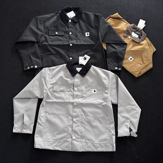 Carhartt WIP Michigan Coat Mens Long Sleeve Jacket with Lapel Durable Outerwear