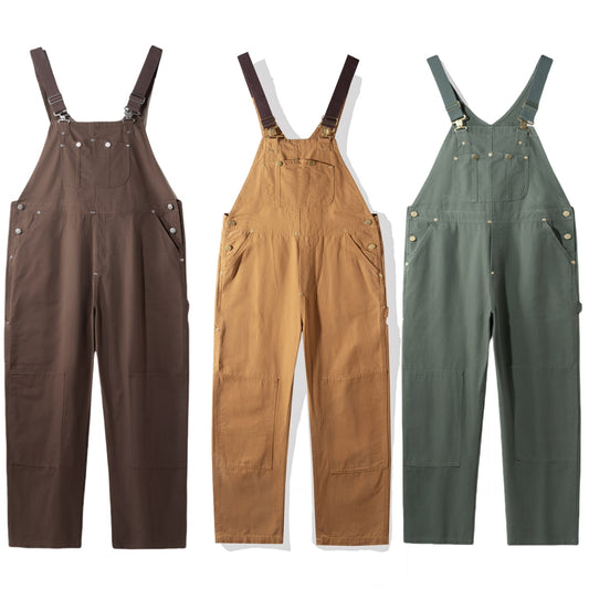 Carhartt Mens Overalls Loose Fit Big Size Denim Bib Overalls Workwear Style Unisex