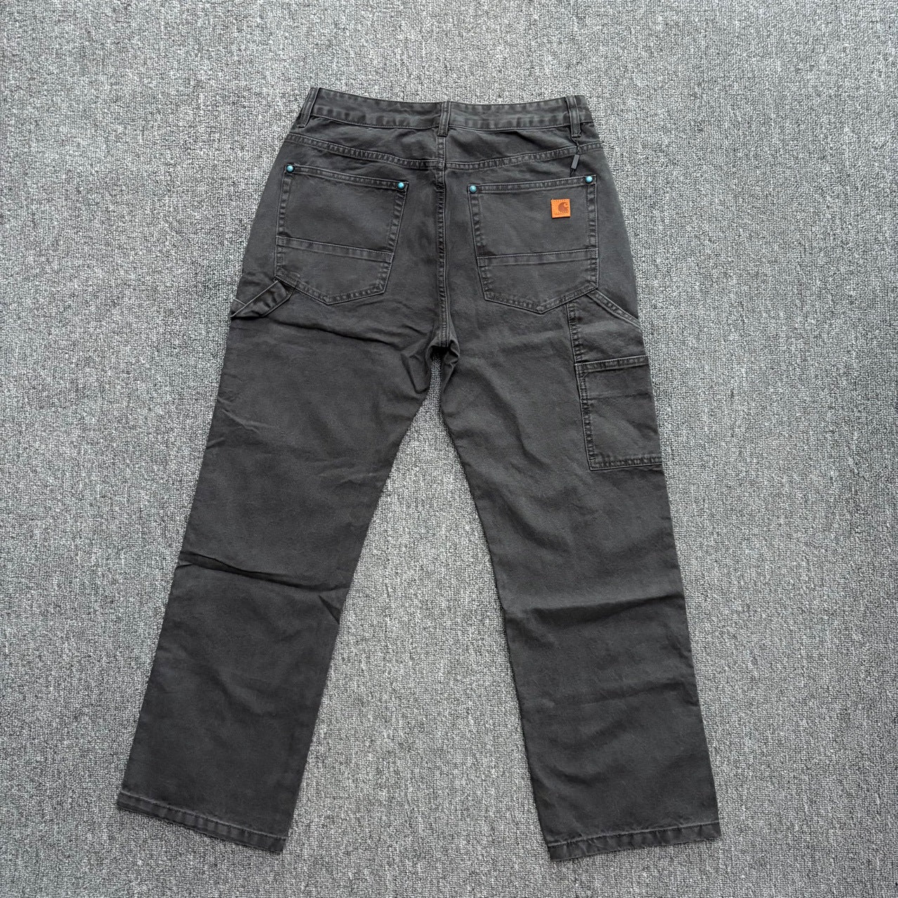 Carhartt B136 Vintage Washed Double Knee Logger Work Pants Straight Leg American Streetwear Retro Workwear