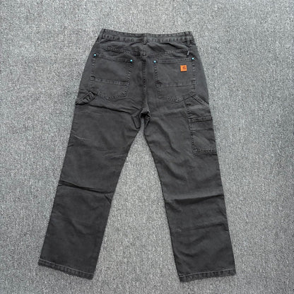 Carhartt B136 Vintage Washed Double Knee Logger Work Pants Straight Leg American Streetwear Retro Workwear