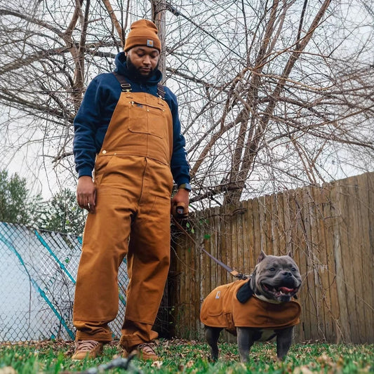 Carhartt Heavyweight Canvas Bib Overalls for Men Loose Fit Workwear Dungarees