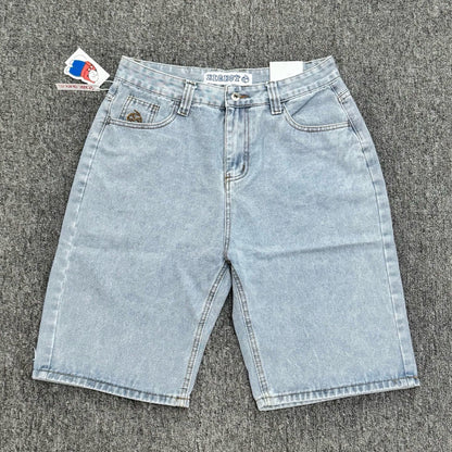 Bigboy Men Street Hip Hop Embroidered Denim Shorts High Quality Fashion Trendy American Style