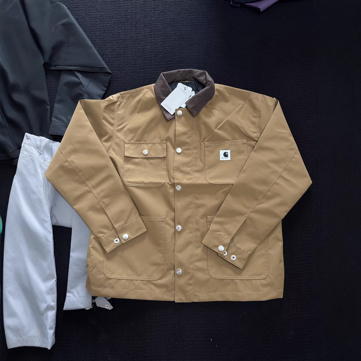 Carhartt WIP Michigan Coat Mens Long Sleeve Jacket with Lapel Durable Outerwear