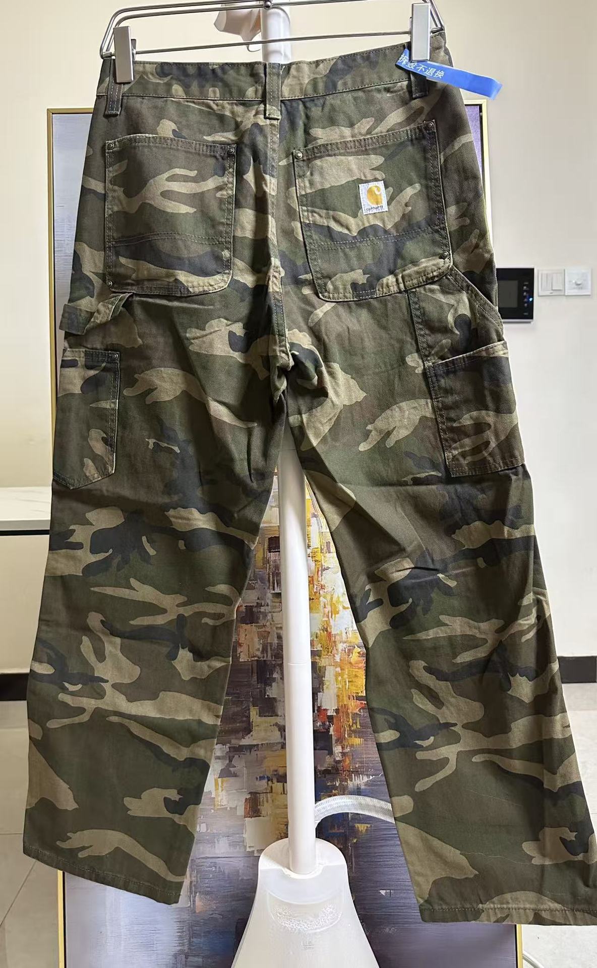 Carhartt Camo Carpenter Jeans High Quality Workwear Denim Pants for Men Casual and Durable
