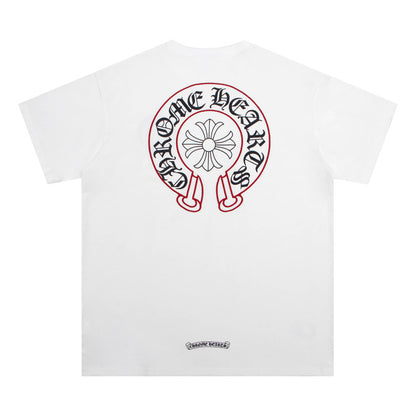 Chrome Hearts Colorful Cross Print Short Sleeve T Shirt Unisex Streetwear Fashion Trendy Tee