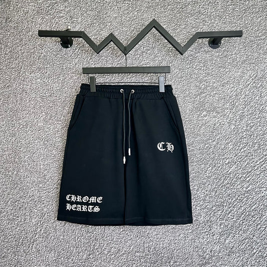 Summer New Crochet Drawstring Terry Fabric Shorts Unisex Factory Stock Ready to Ship Pure Cotton Streetwear Original Sanskrit Cross Print