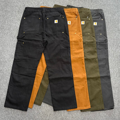 Carhartt B01 Double Knee Work Pants Multi Pocket Canvas Carpenter Pants for Men Women