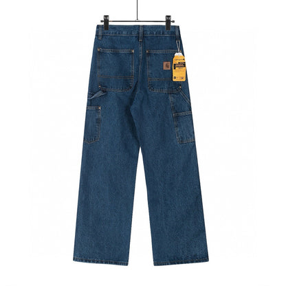 Carhartt B17 Loose Fit Heavy Washed Denim Work Pants High Quality American Style Carpenter Jeans
