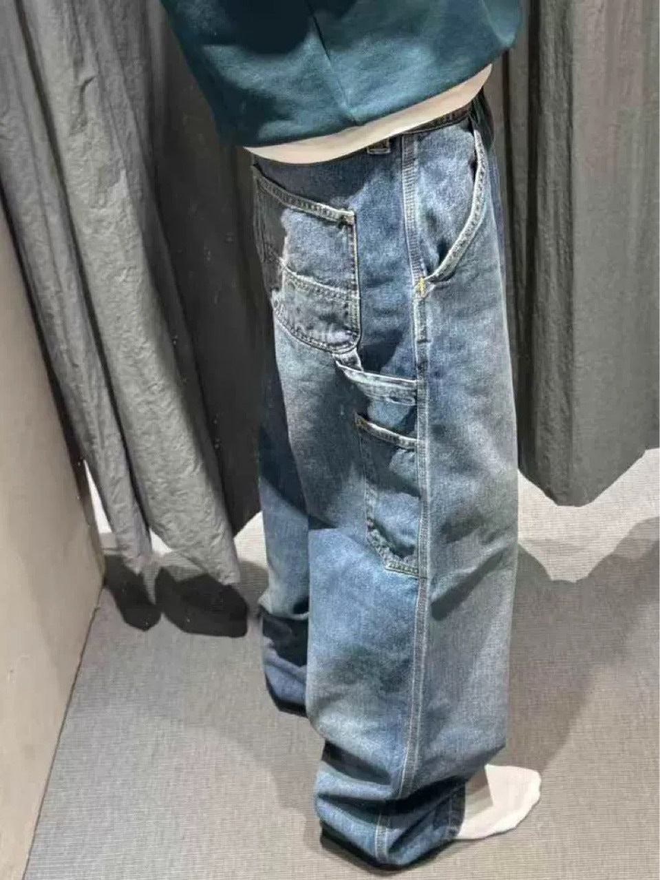 Carhartt Workwear Multi Pocket Cleanfit Denim Pants Vintage American Retro Lumberjack Casual Trousers