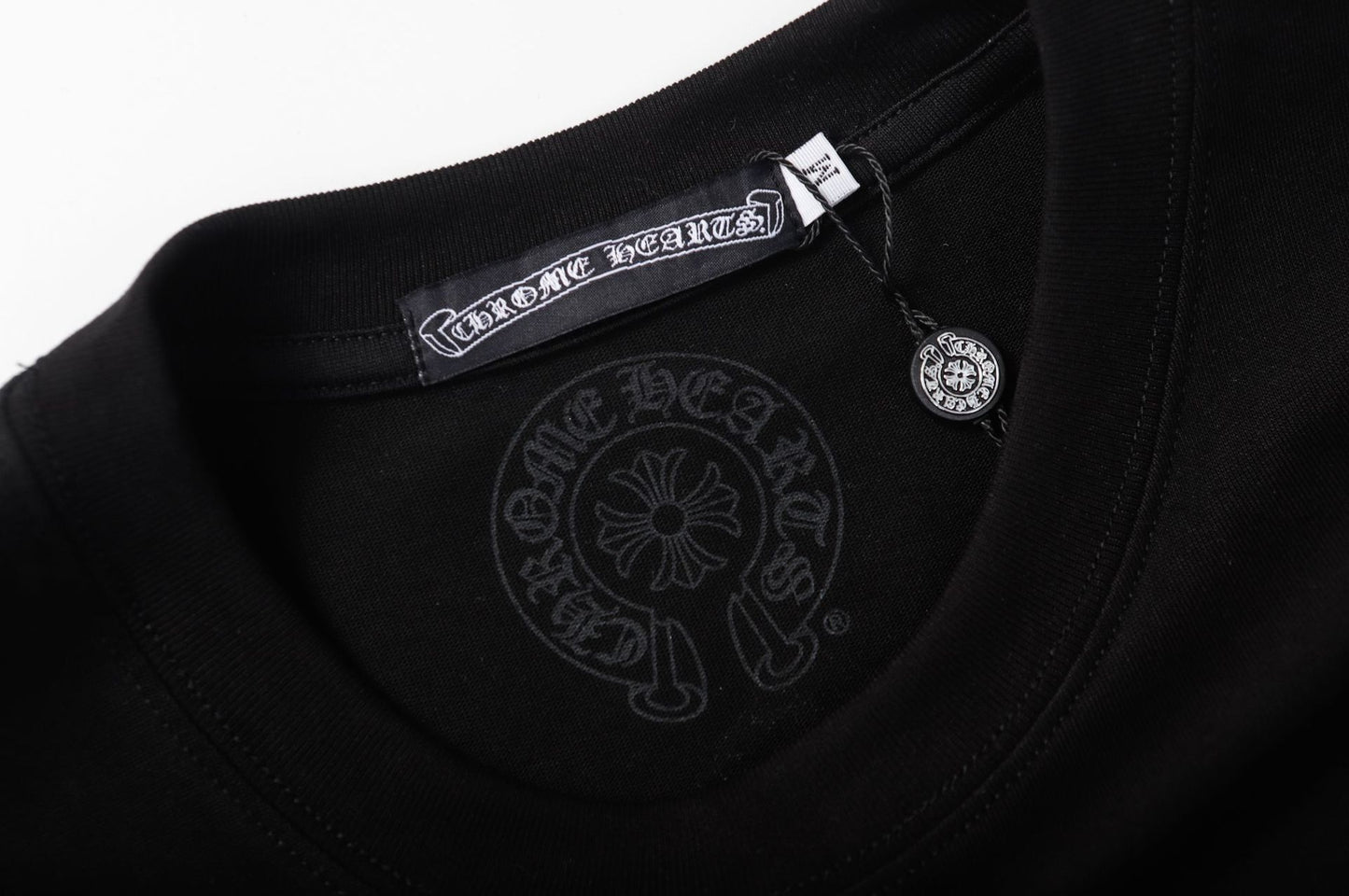 Chrome Hearts Scroll Cross Graphic Tee Collection Loose Fit Round Neck Short Sleeve Cotton T Shirt