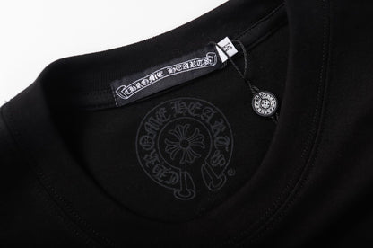 Chrome Hearts Scroll Cross Graphic Tee Collection Loose Fit Round Neck Short Sleeve Cotton T Shirt