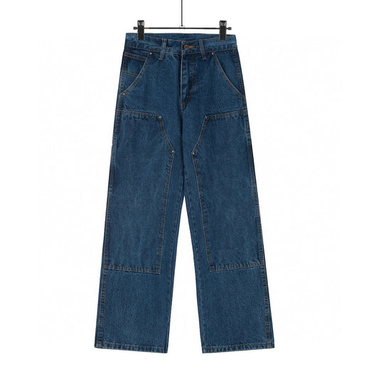 Carhartt B17 Loose Fit Heavy Washed Denim Work Pants High Quality American Style Carpenter Jeans