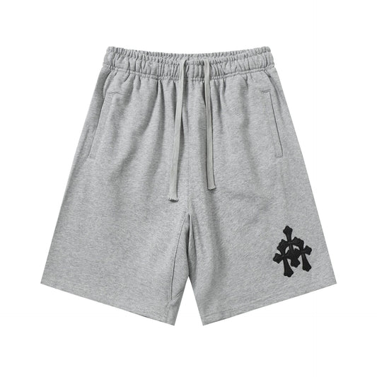 Summer New Crochet Casual Drawstring Terry Fabric Shorts Unisex Pure Cotton Original Streetwear