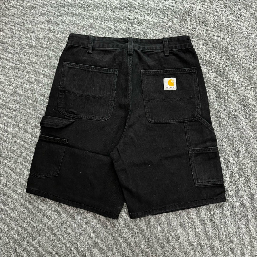 Carhartt Summer Washed Denim Work Shorts Men Casual Streetwear Essential Staple Shorts
