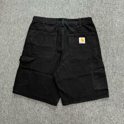 Carhartt Washed Wholesale Men's Black Workwear Denim Shorts for Cross Border Ecommerce