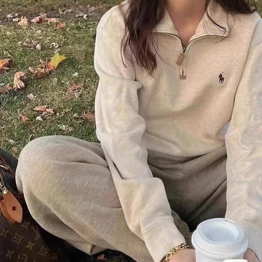 Ralph Lauren Polo Pony Emblem 8 Colors Vintage Half Zip Sweater Unisex High Quality RL Knit Top