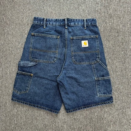 Carhartt Summer Washed Denim Work Shorts Men Casual Streetwear Essential Staple Shorts
