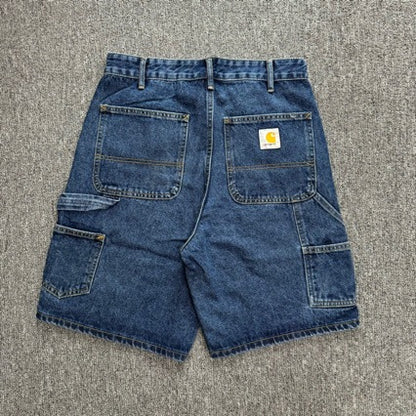 Carhartt Summer Washed Denim Work Shorts Men Casual Streetwear Essential Staple Shorts