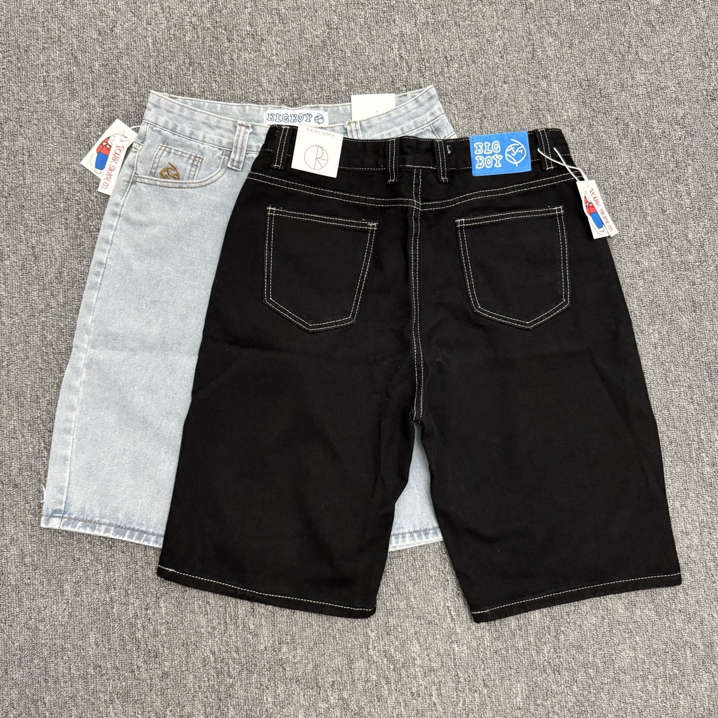 Bigboy Men Street Hip Hop Embroidered Denim Shorts High Quality Fashion Trendy American Style